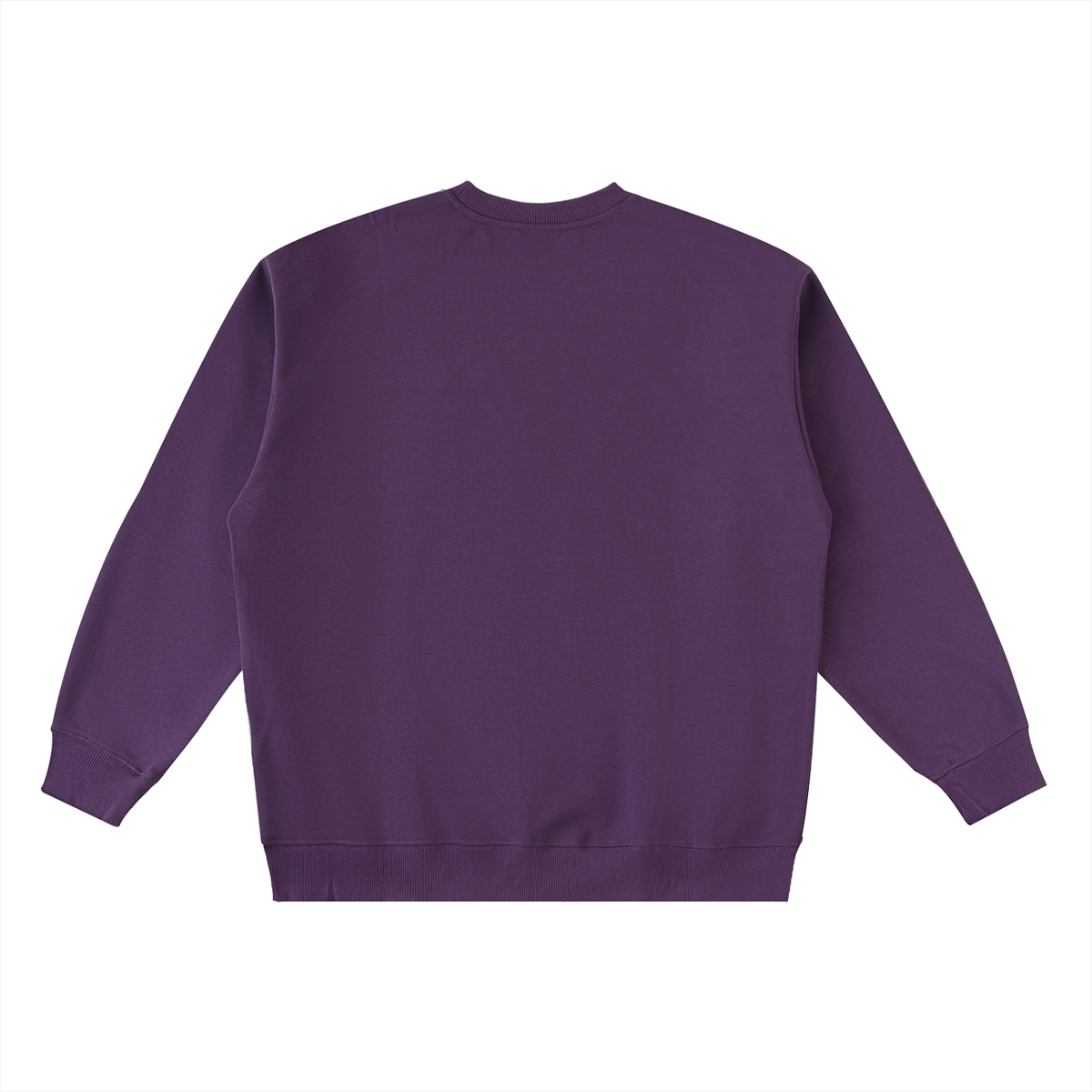 Unisex Oversized Crewneck Taped Sweatshirt in purple, alternate angle