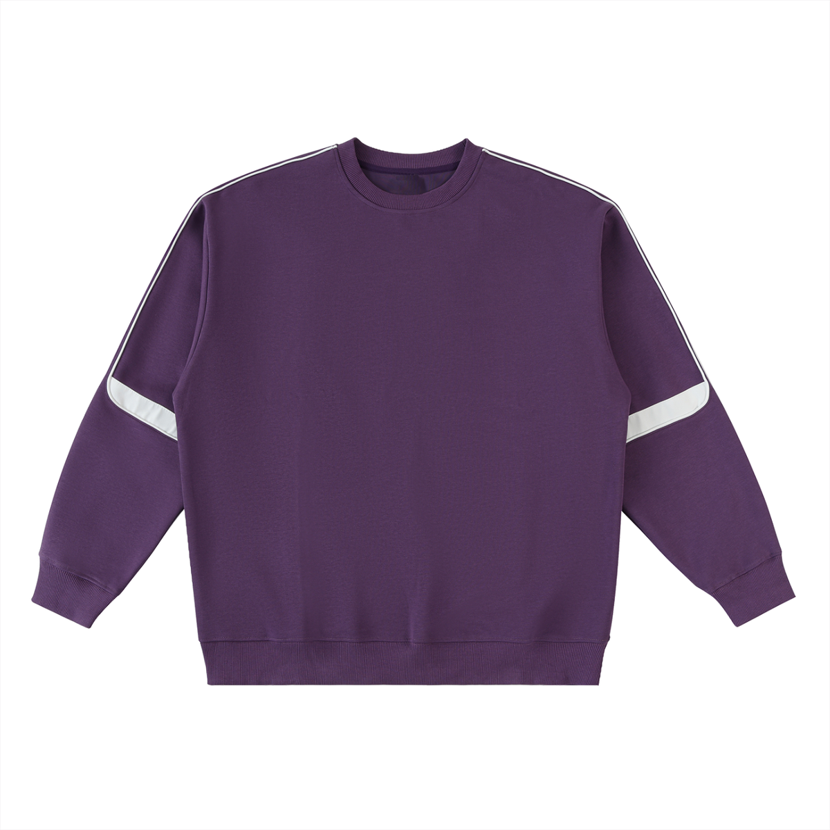 Unisex Oversized Crewneck Taped Sweatshirt in purple