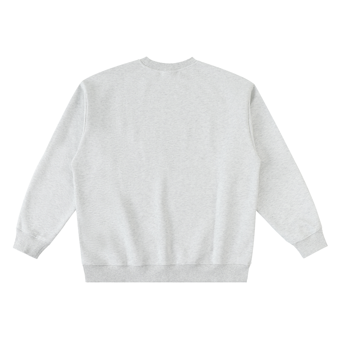 Unisex Oversized Crewneck Taped Sweatshirt in white gray, alternate angle