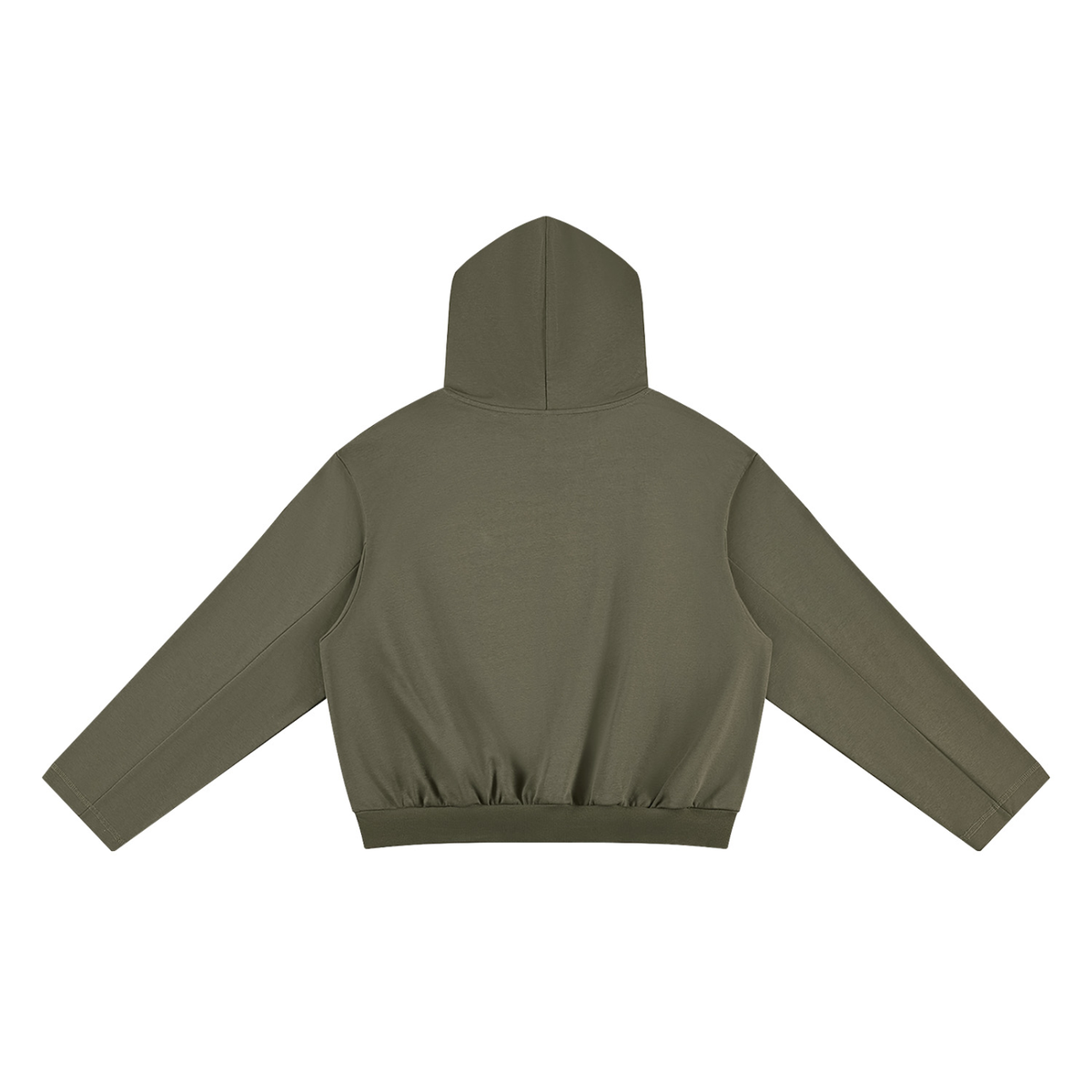 Unisex Oversized Drop Shoulder Hoodie in army green, alternate angle
