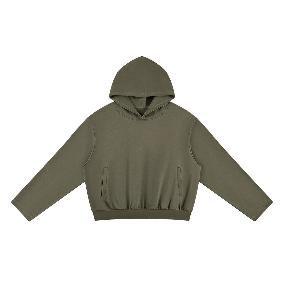 Unisex Oversized Drop Shoulder Hoodie in army green