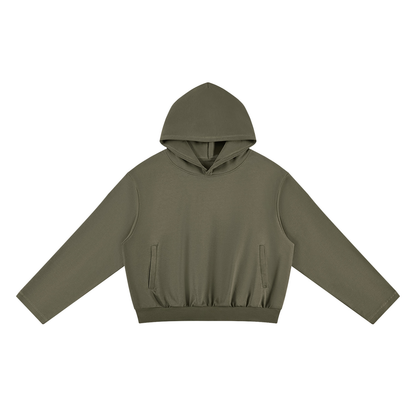 Unisex Oversized Drop Shoulder Hoodie in army green