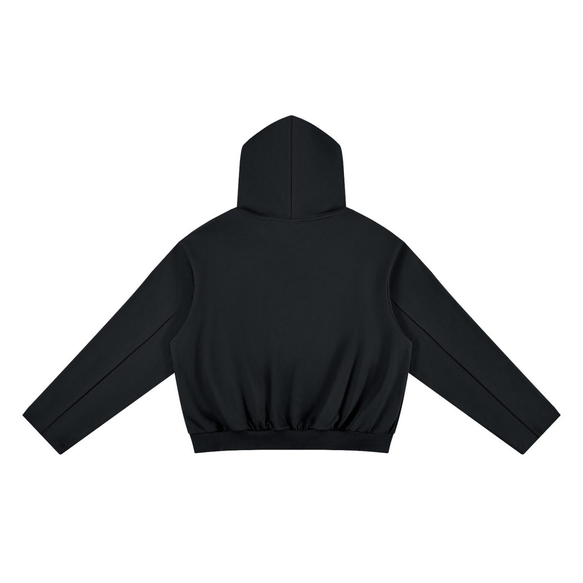 Unisex Oversized Drop Shoulder Hoodie in black, alternate angle