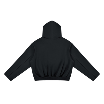 Unisex Oversized Drop Shoulder Hoodie in black, alternate angle