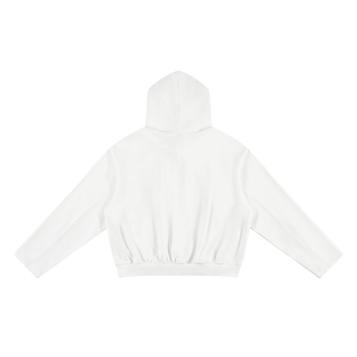 Unisex Oversized Drop Shoulder Hoodie in white, alternate angle