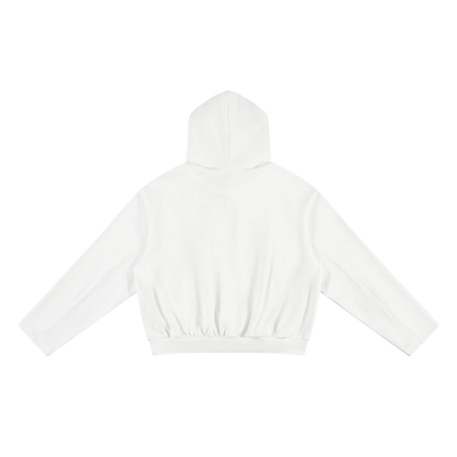 Unisex Oversized Drop Shoulder Hoodie in white, alternate angle