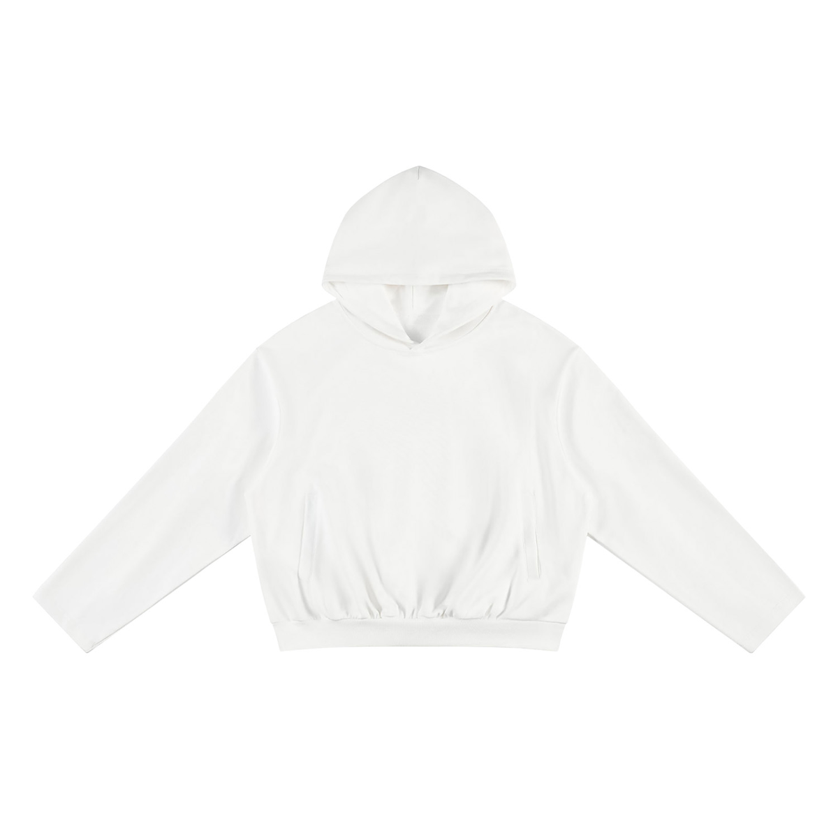 Unisex Oversized Drop Shoulder Hoodie in white