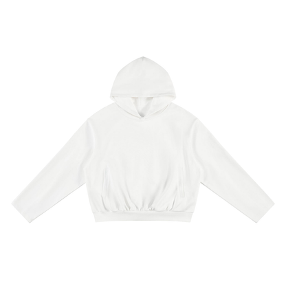 Unisex Oversized Drop Shoulder Hoodie in white