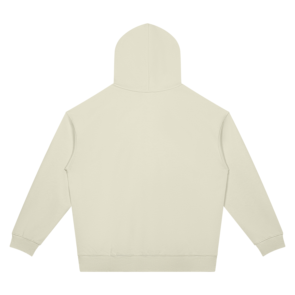 Unisex Oversized Drop Shoulder Pocket Hoodie in beige camel, alternate angle
