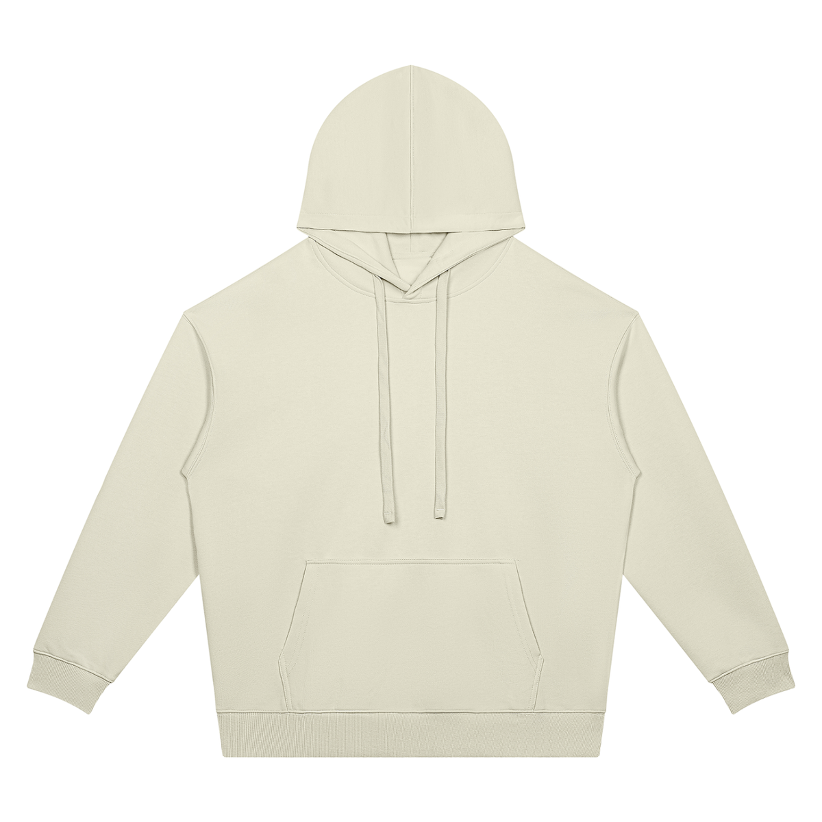 Unisex Oversized Drop Shoulder Pocket Hoodie in beige camel