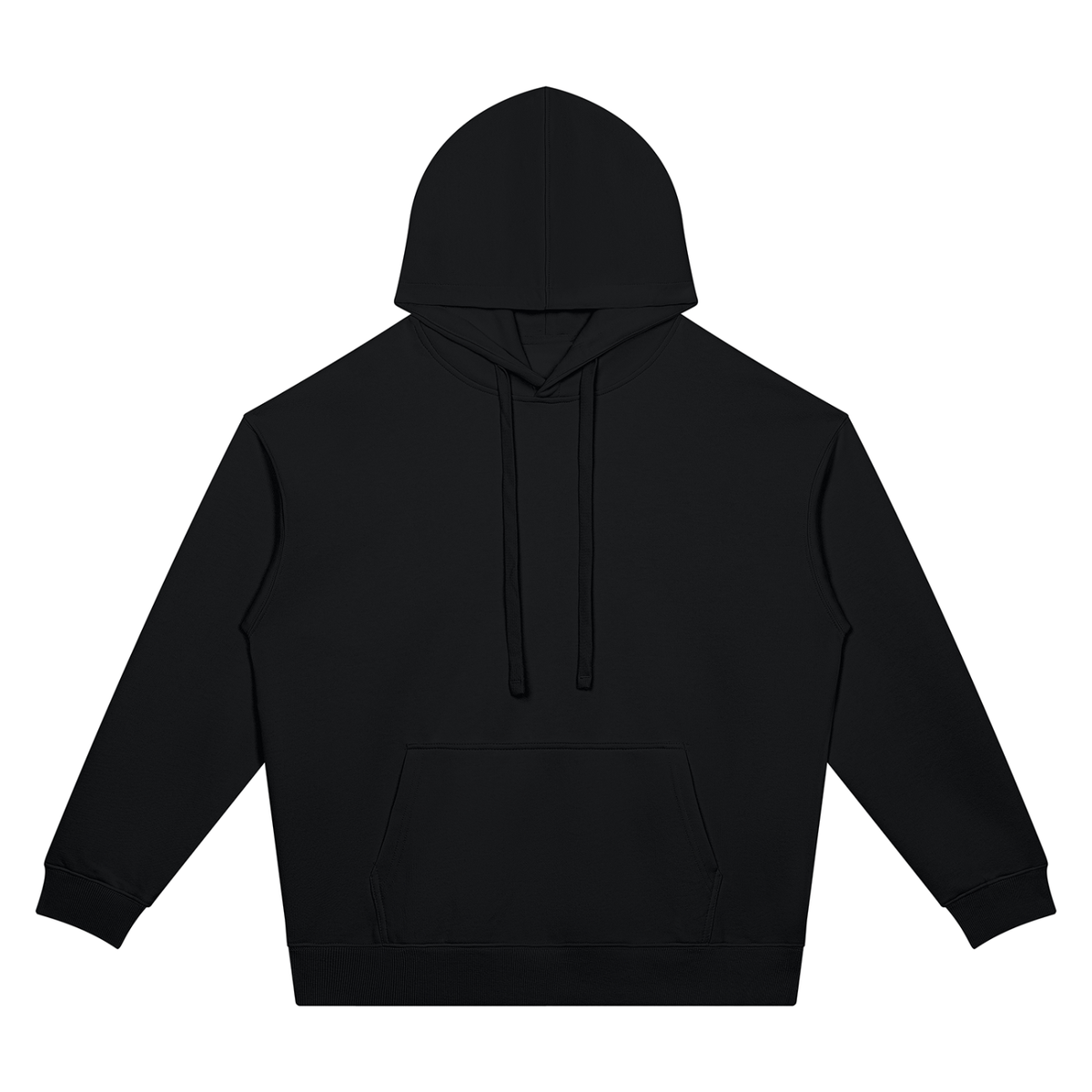 Unisex Oversized Drop Shoulder Pocket Hoodie in black