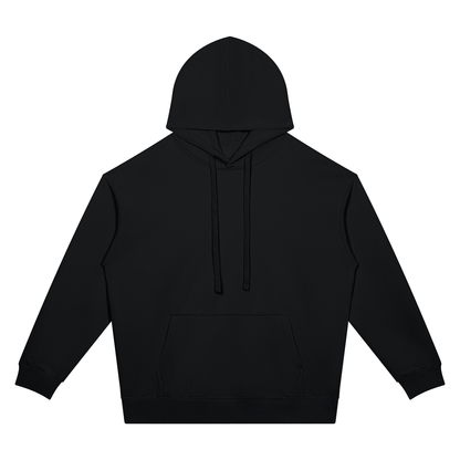 Unisex Oversized Drop Shoulder Pocket Hoodie in black
