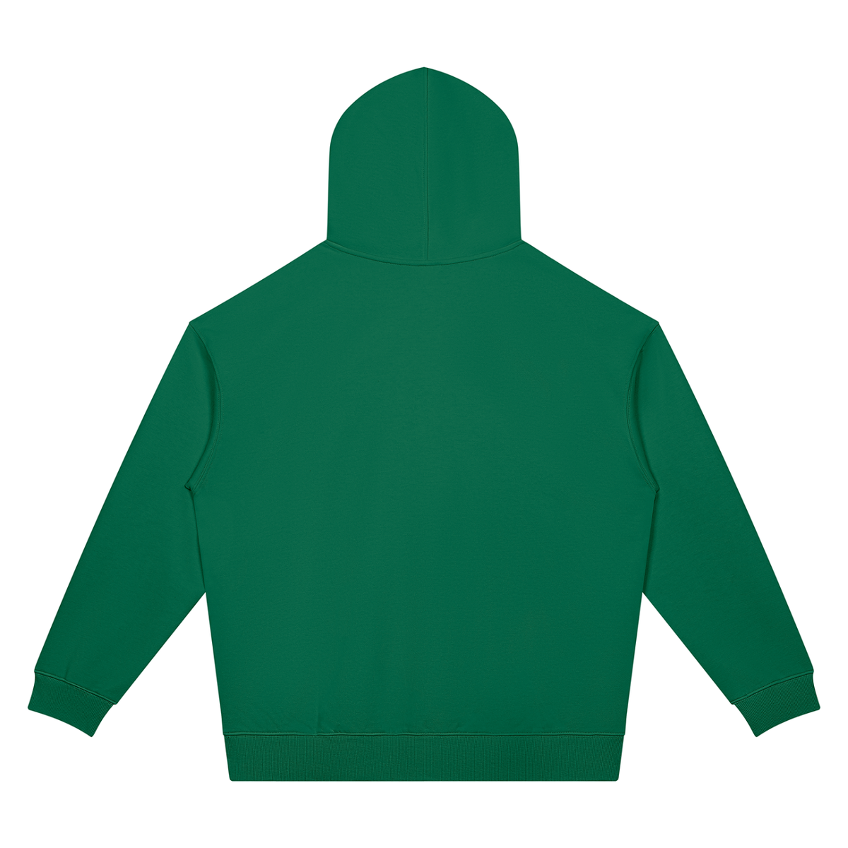 Unisex Oversized Drop Shoulder Pocket Hoodie in blackish green, alternate angle