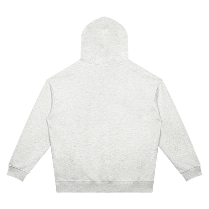Unisex Oversized Drop Shoulder Pocket Hoodie in flower gray, alternate angle