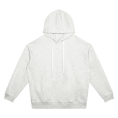 Unisex Oversized Drop Shoulder Pocket Hoodie in flower gray