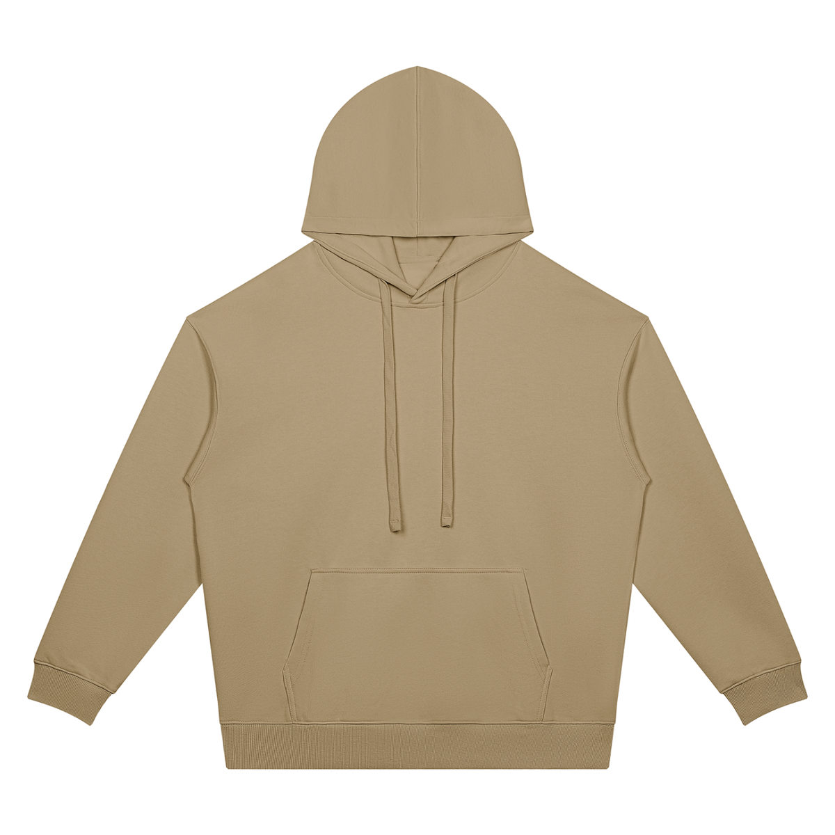 Unisex Oversized Drop Shoulder Pocket Hoodie in khaki