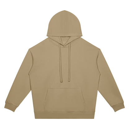 Unisex Oversized Drop Shoulder Pocket Hoodie in khaki