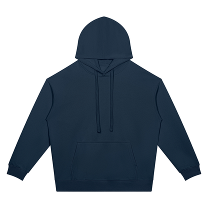 Unisex Oversized Drop Shoulder Pocket Hoodie in navy blue