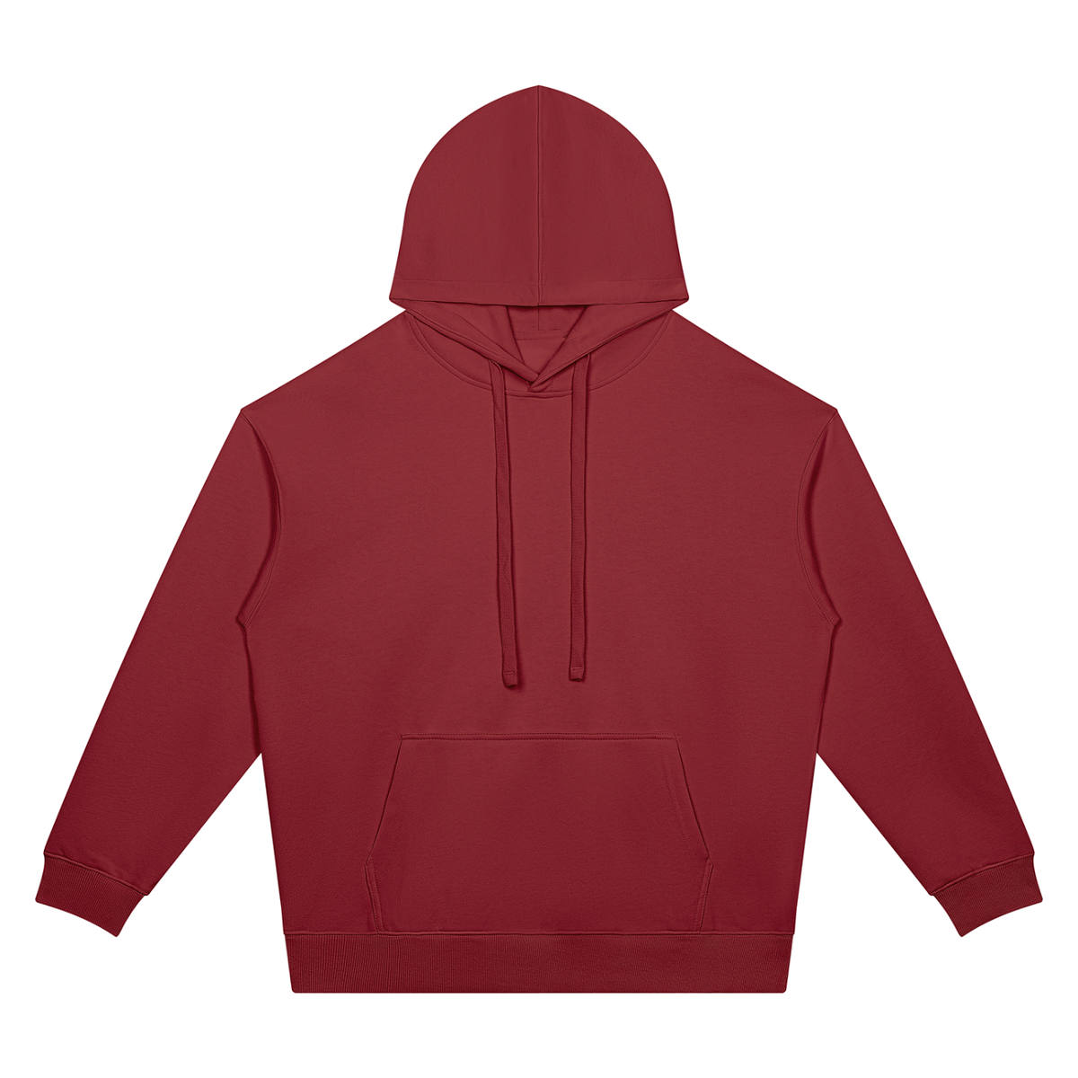 Unisex Oversized Drop Shoulder Pocket Hoodie in red
