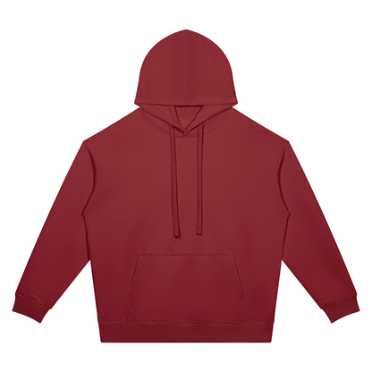 Unisex Oversized Drop Shoulder Pocket Hoodie in red