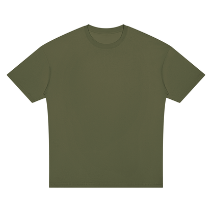 Unisex Oversized Drop Shoulder T-Shirt in army green