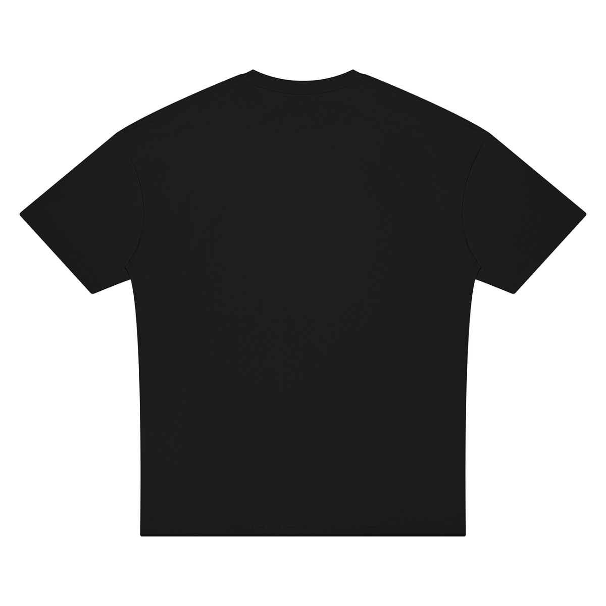 Unisex Oversized Drop Shoulder T-Shirt in black, alternate angle