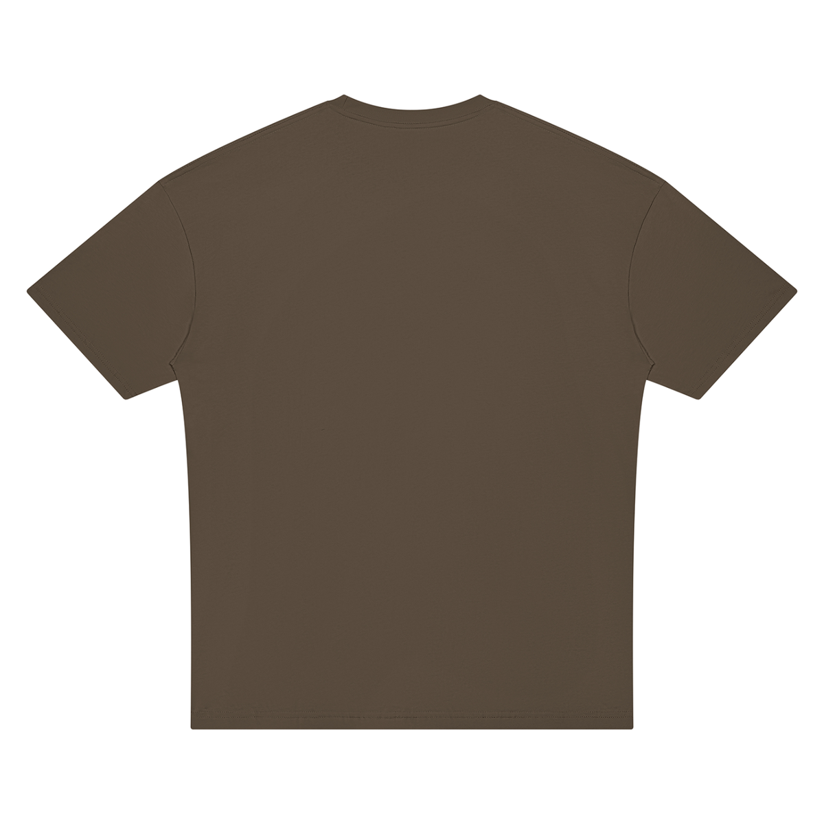Unisex Oversized Drop Shoulder T-Shirt in brown, alternate angle
