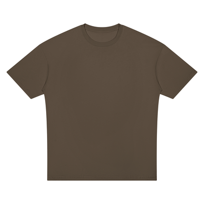 Unisex Oversized Drop Shoulder T-Shirt in brown