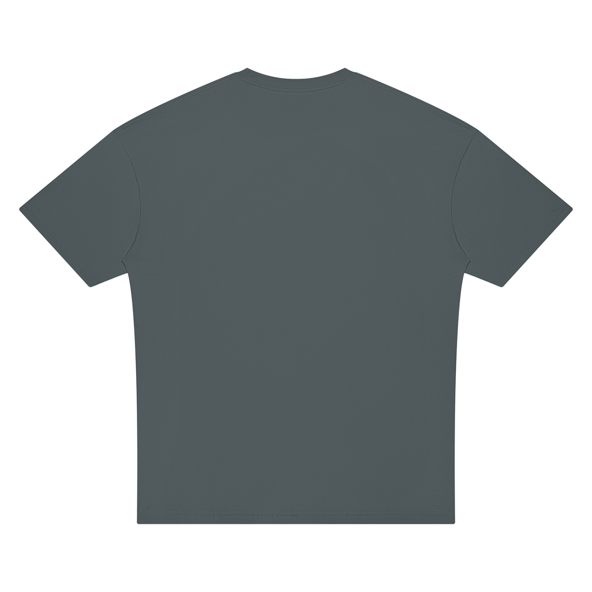 Unisex Oversized Drop Shoulder T-Shirt in dark gray, alternate angle