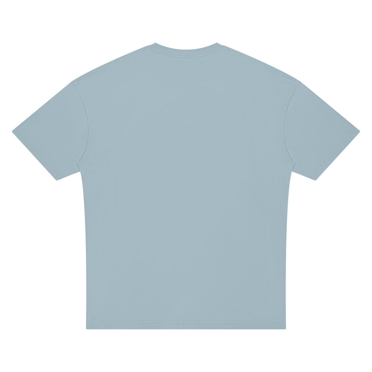 Unisex Oversized Drop Shoulder T-Shirt in gray blue, alternate angle