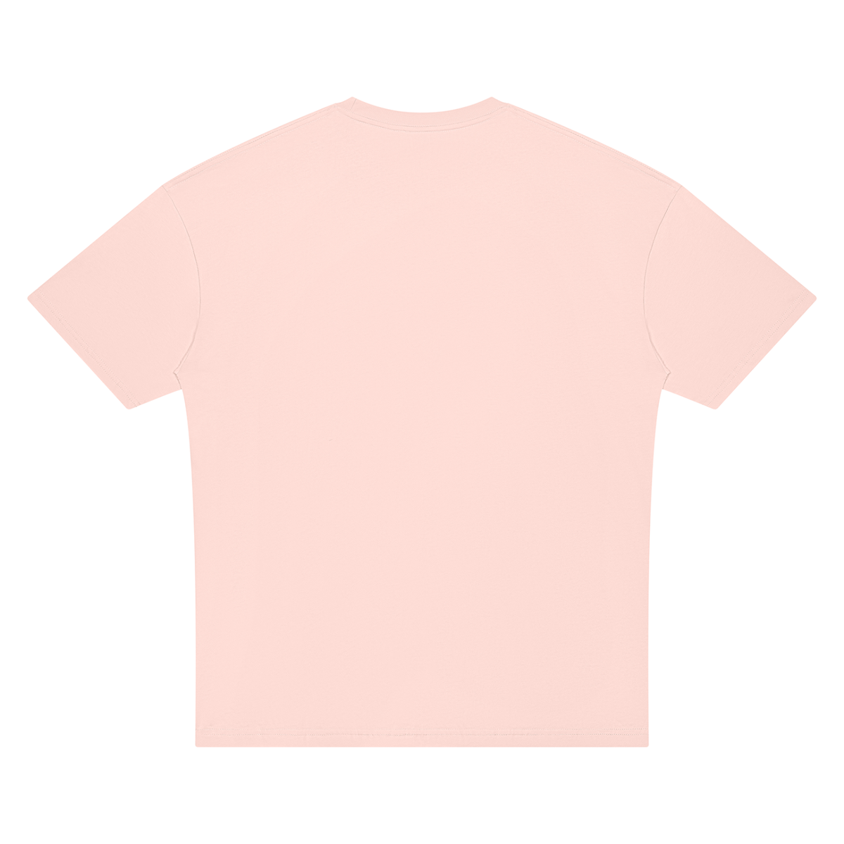 Unisex Oversized Drop Shoulder T-Shirt in light pink, alternate angle