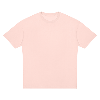 Unisex Oversized Drop Shoulder T-Shirt in light pink