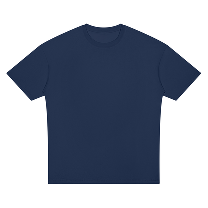 Unisex Oversized Drop Shoulder T-Shirt in navy blue