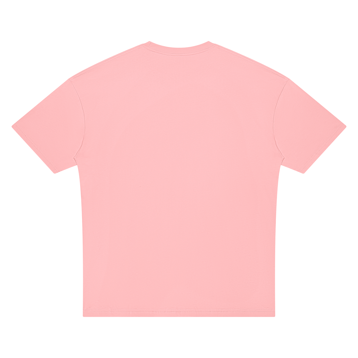 Unisex Oversized Drop Shoulder T-Shirt in pink, alternate angle