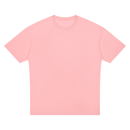 Unisex Oversized Drop Shoulder T-Shirt in pink