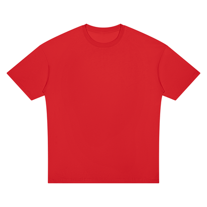Unisex Oversized Drop Shoulder T-Shirt in red