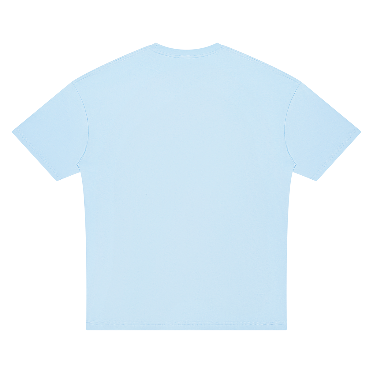 Unisex Oversized Drop Shoulder T-Shirt in sky blue, alternate angle