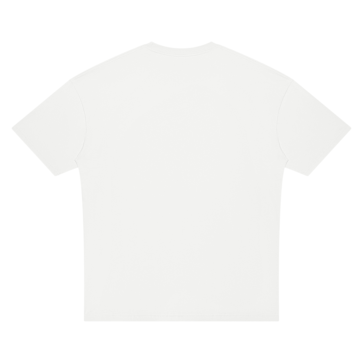 Unisex Oversized Drop Shoulder T-Shirt in white, alternate angle