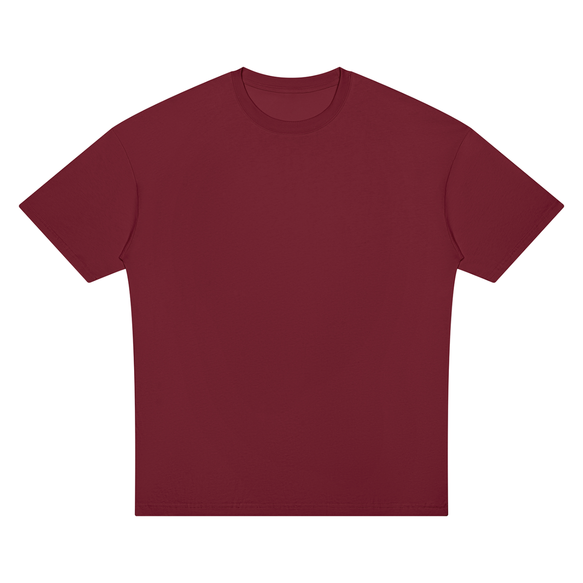 Unisex Oversized Drop Shoulder T-Shirt in wine red