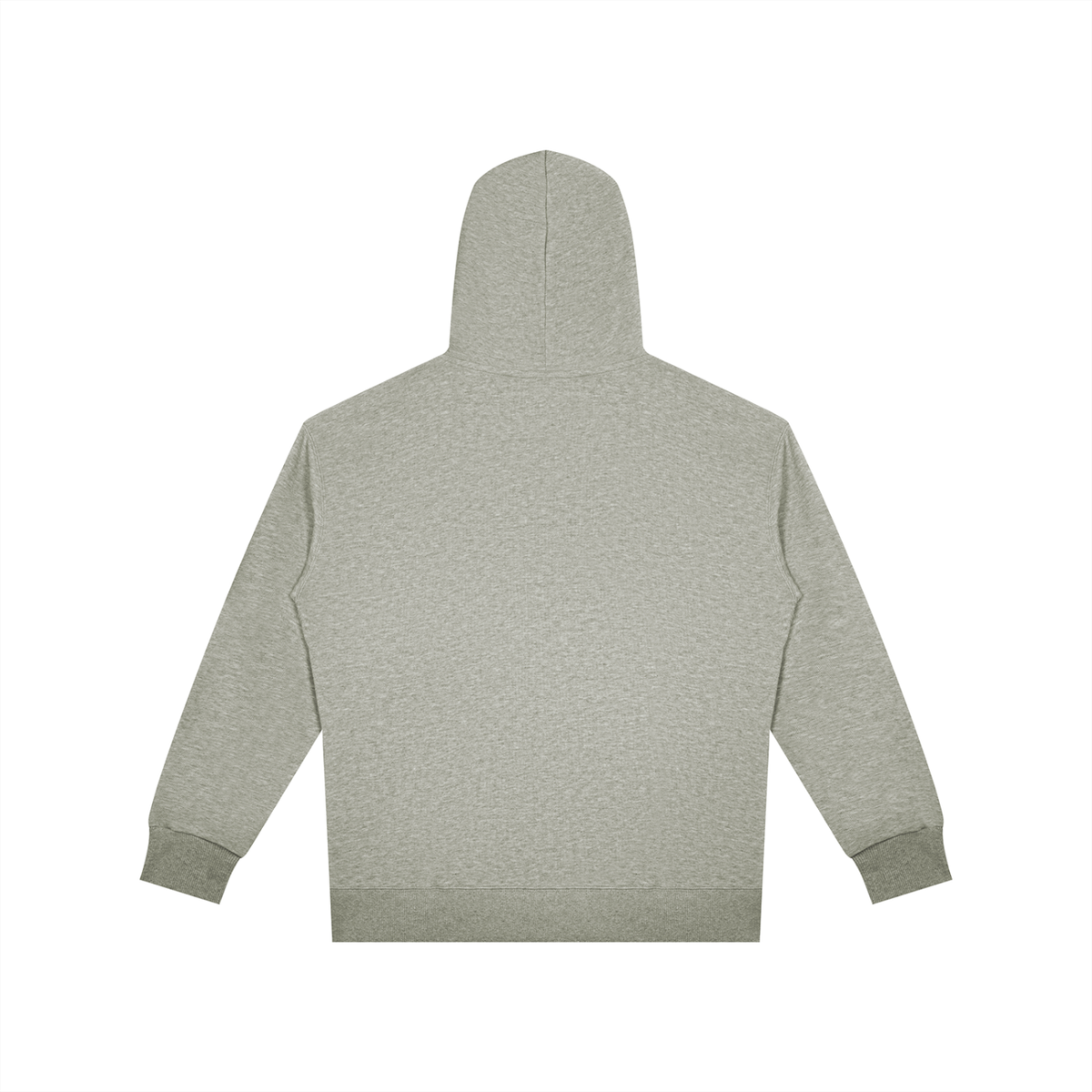 Unisex Oversized Full Zip Hoodie in heather gray, alternate angle