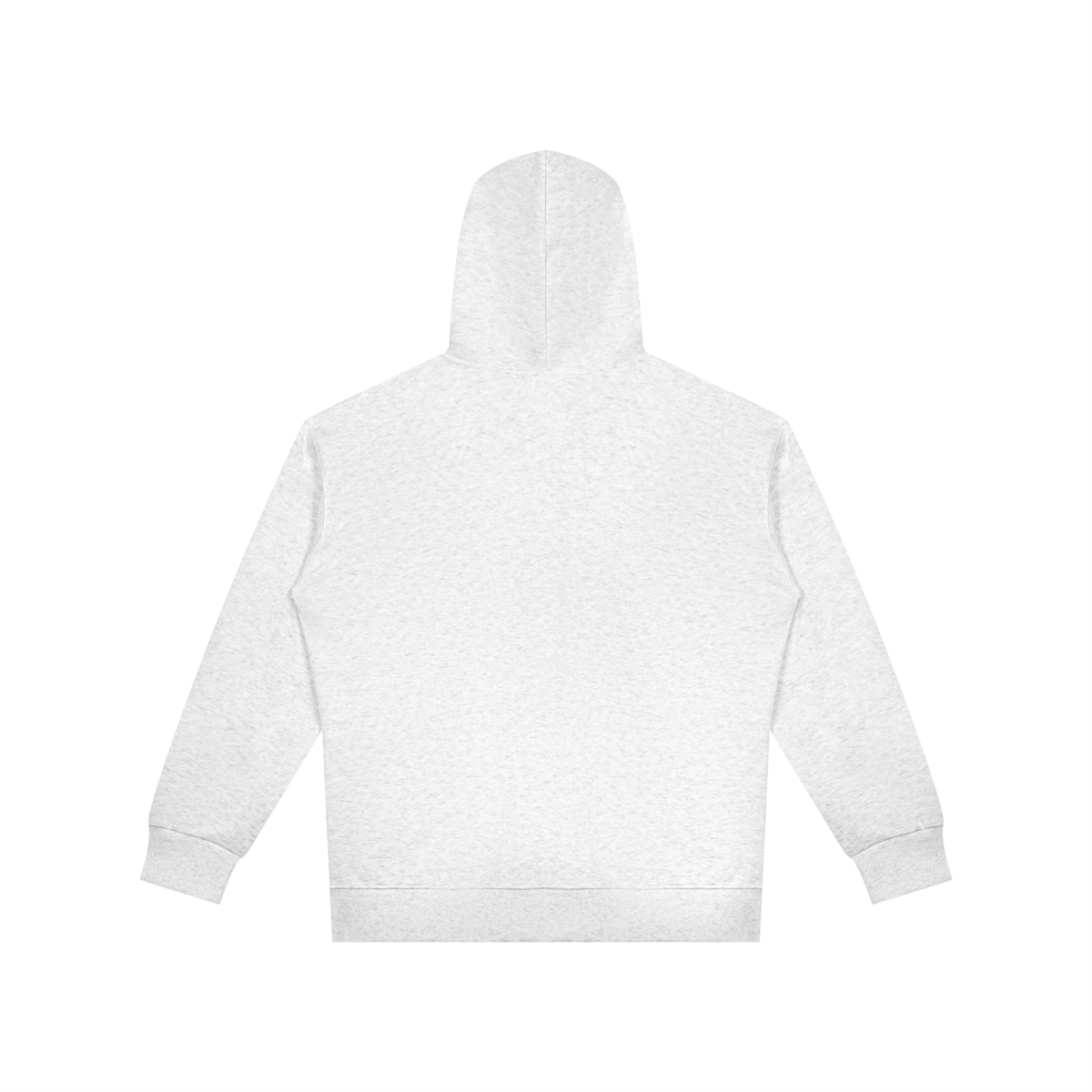 Unisex Oversized Full Zip Hoodie in oat gray, alternate angle