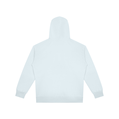 Unisex Oversized Full Zip Hoodie in sky blue, alternate angle