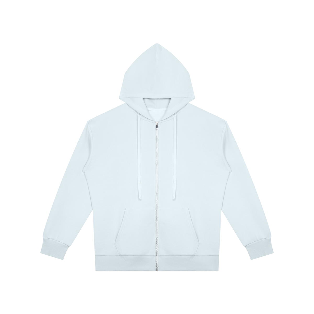 Unisex Oversized Full Zip Hoodie in sky blue