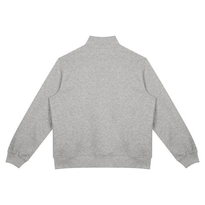 Unisex Oversized Full Zip Jacket in flower gray, alternate angle