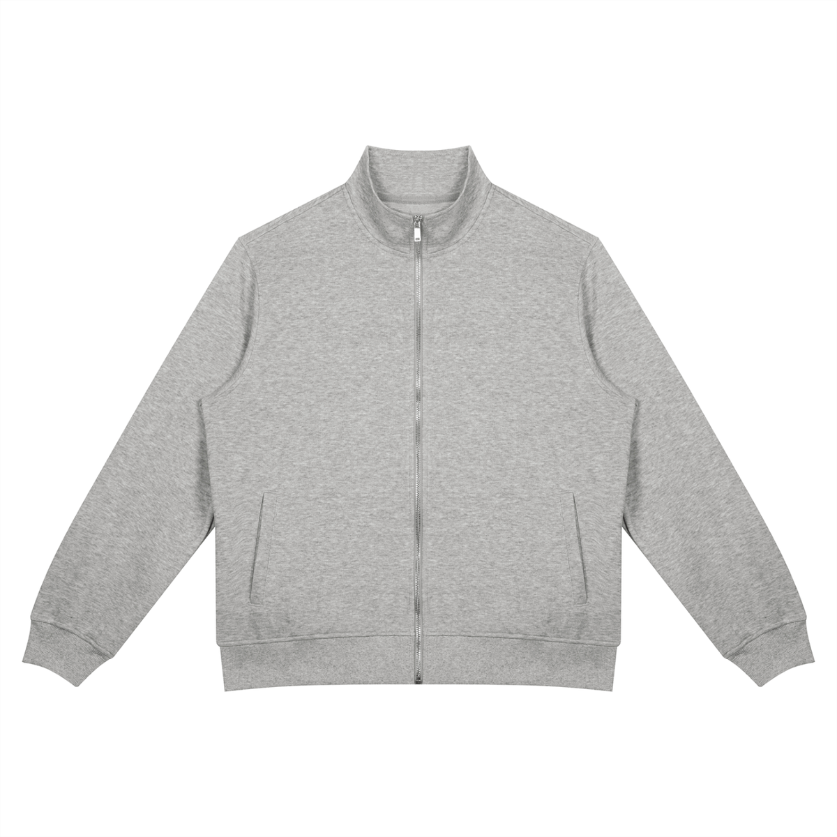Unisex Oversized Full Zip Jacket in flower gray
