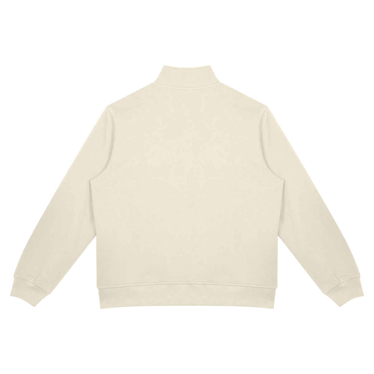 Unisex Oversized Full Zip Jacket in light apricot, alternate angle