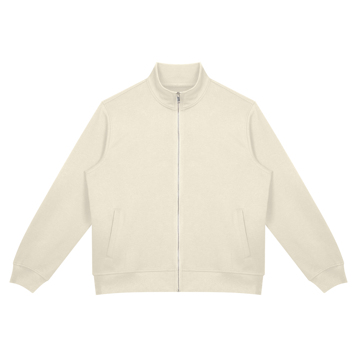 Unisex Oversized Full Zip Jacket in light apricot