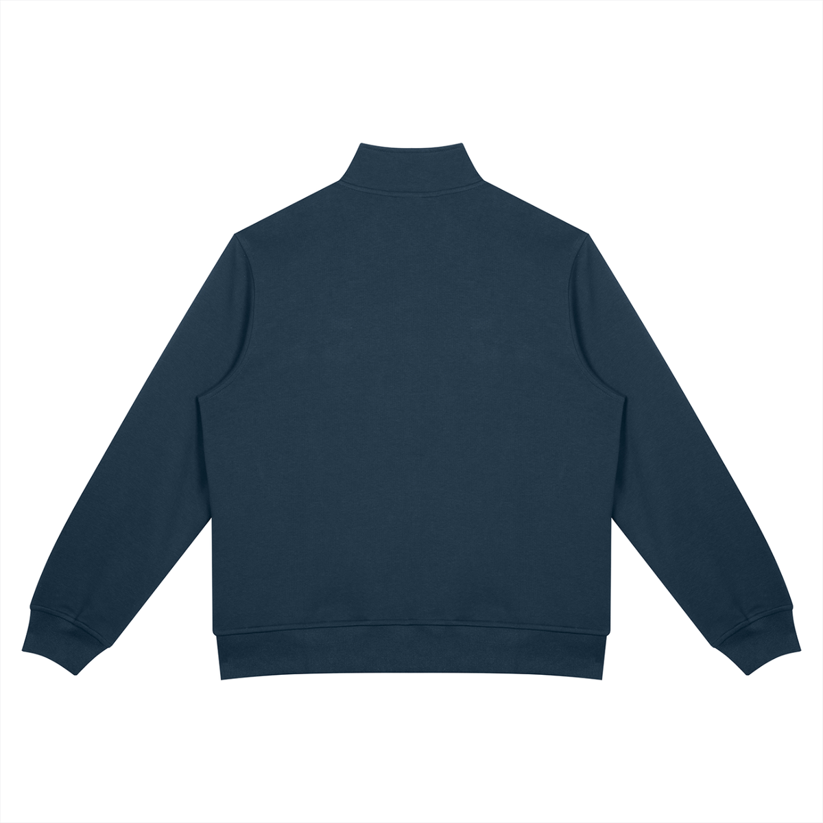 Unisex Oversized Full Zip Jacket in navy blue, alternate angle