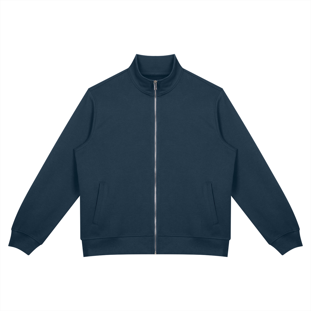 Unisex Oversized Full Zip Jacket in navy blue