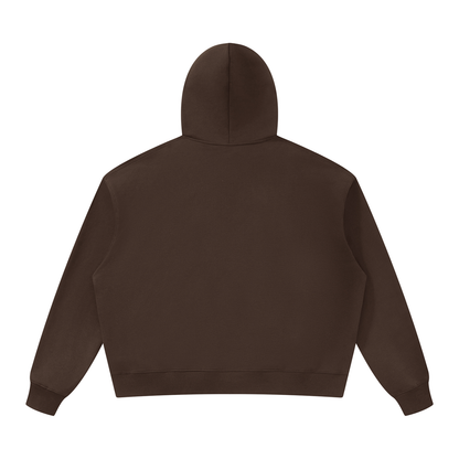 Unisex Oversized Heavyweight Hoodie in coffee, alternate angle